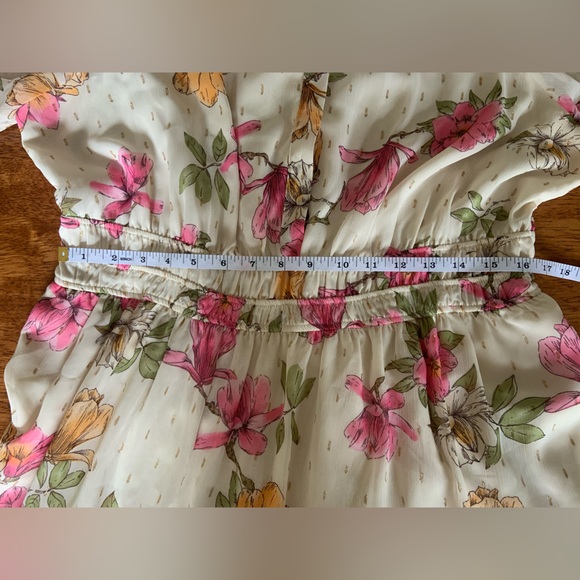 Anthropologie The Somerset by Maeve Mini Dress Long Sleeve XL Floral Dress Boho - Picture 12 of 14